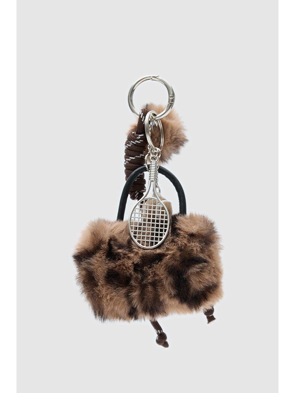 Karışık Pelüş Çanta Charmı Leopar Desen