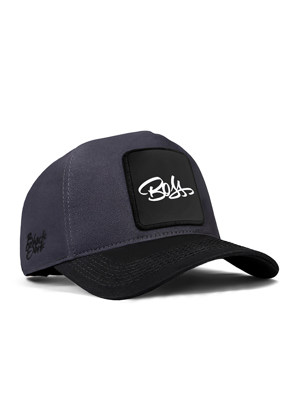 BlackBörk Yeşil V1 Baseball Kod Logolu Unisex Koyu Siyah Siperli Antrasit Şapka (CAP)