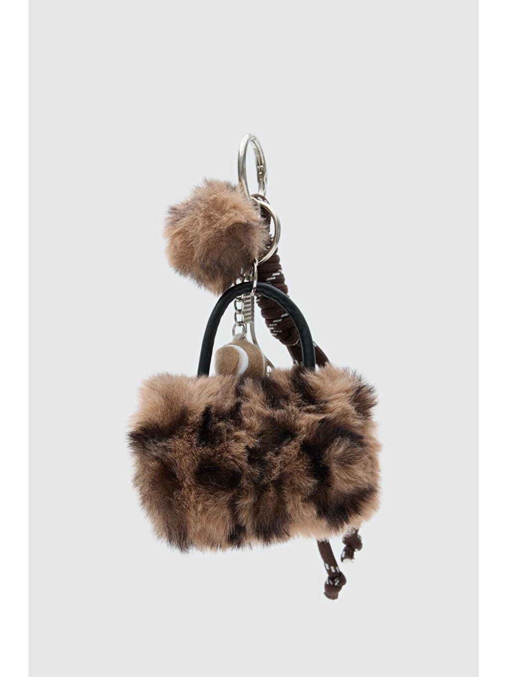 Karışık Pelüş Çanta Charmı Leopar Desen-1