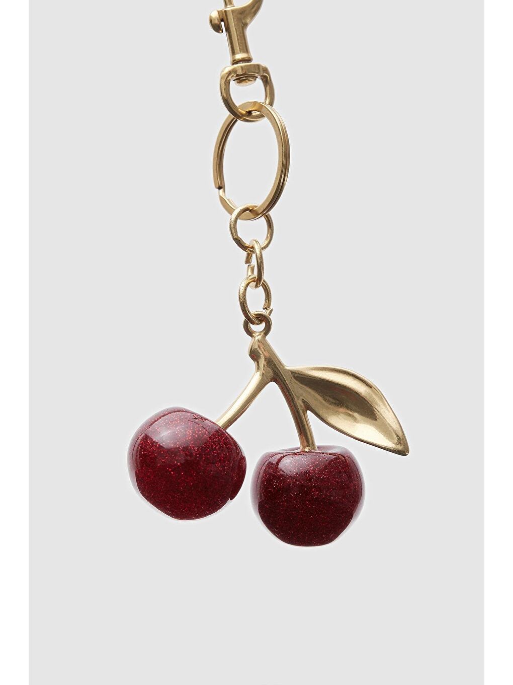 Kirazlı Çanta Charmı Kırmızı-1