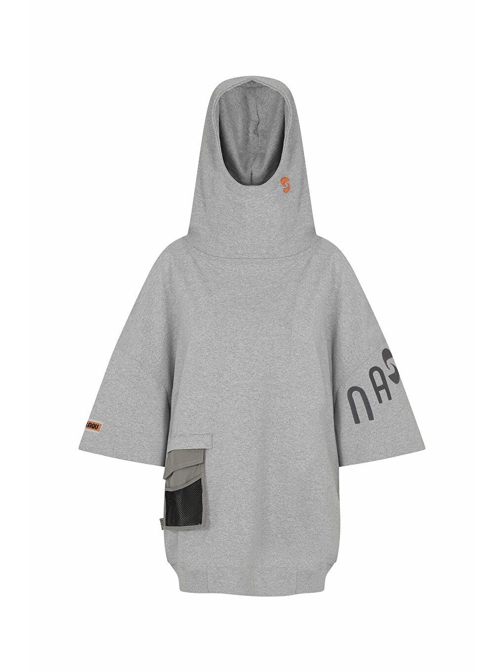 Rakbu Unisex Oversize Hoodie Sweat   Gri-1