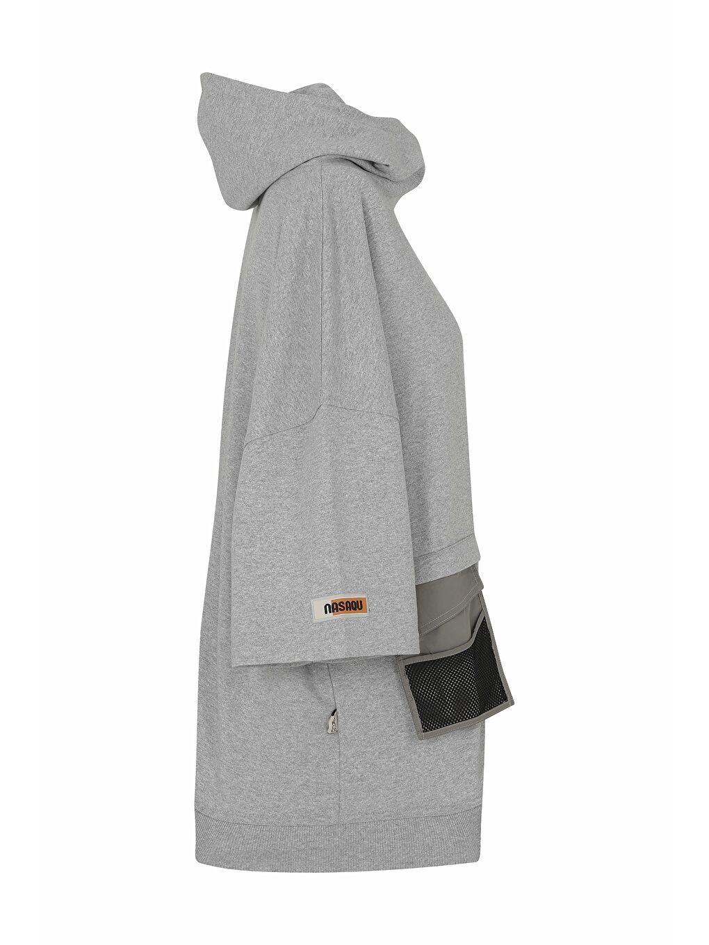 Rakbu Unisex Oversize Hoodie Sweat   Gri-2