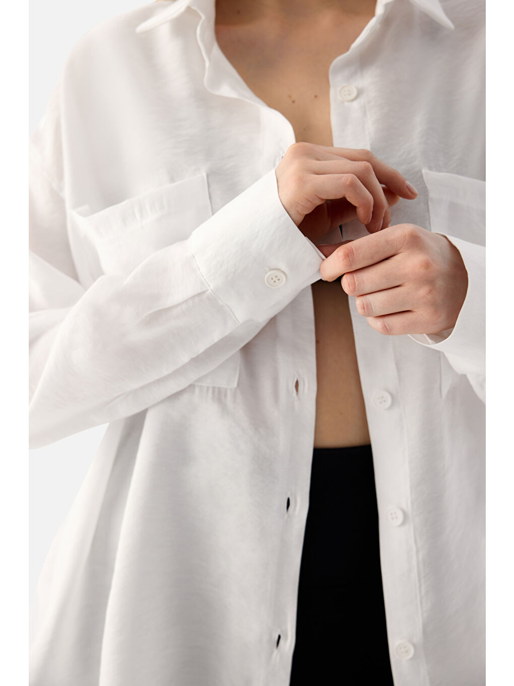 Lina Saf Konfor Beyaz Gömlek-3