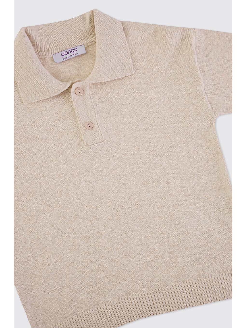 Erkek Bebek Yakalı Triko Bej Kazak-2