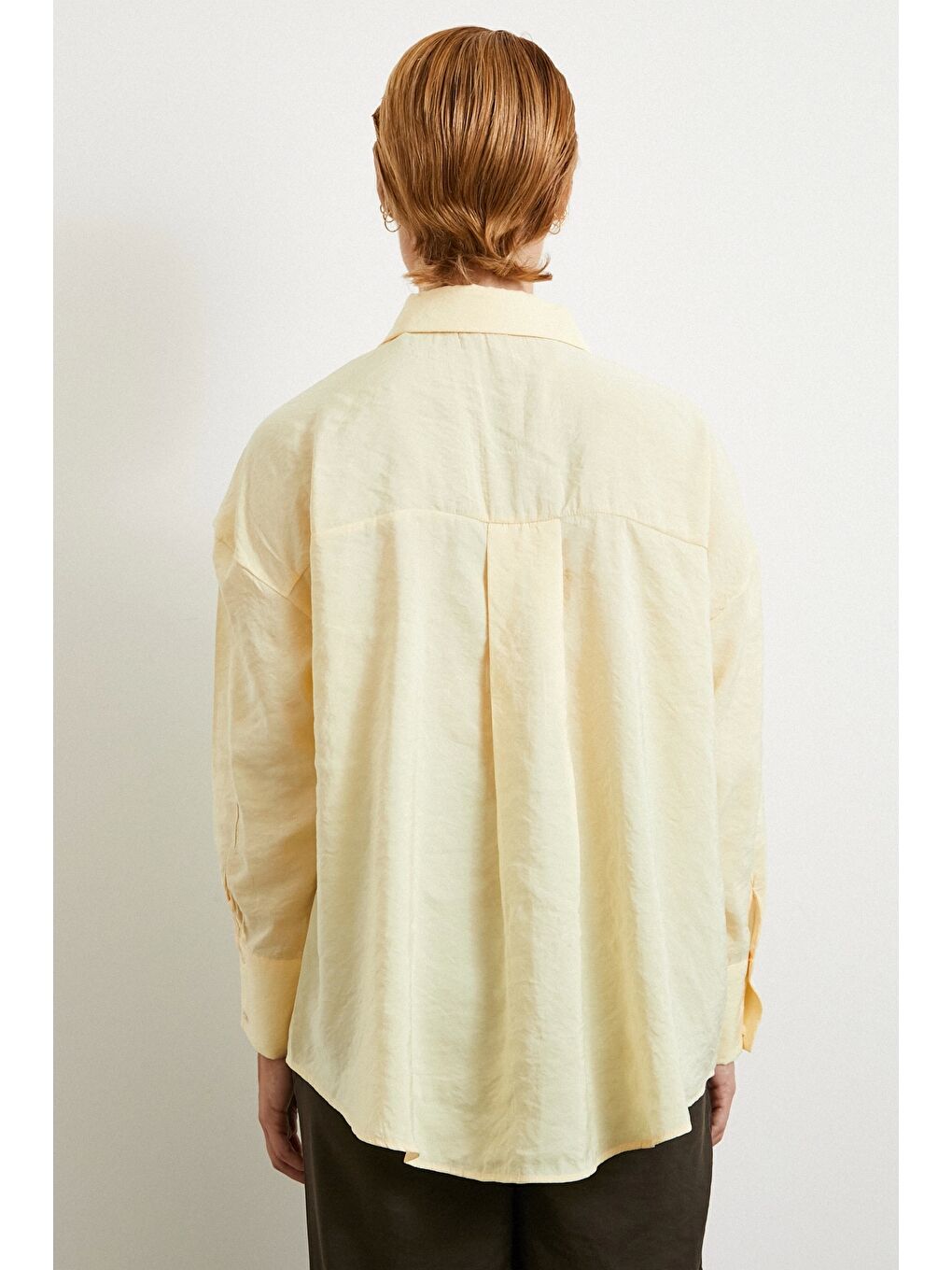 Basic Modal Gömlek Sarı-2