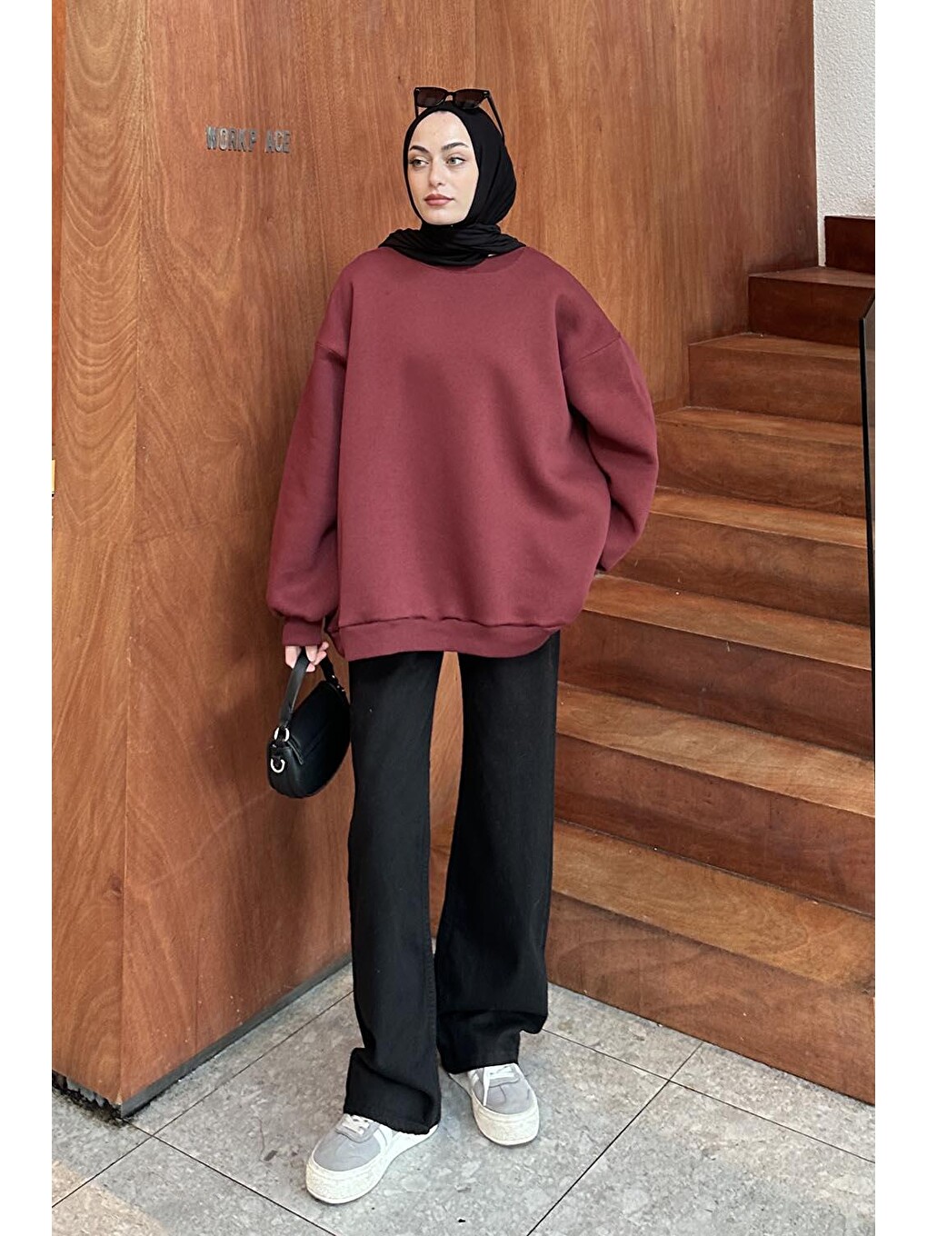 Oversize Sweatshirt Bordo