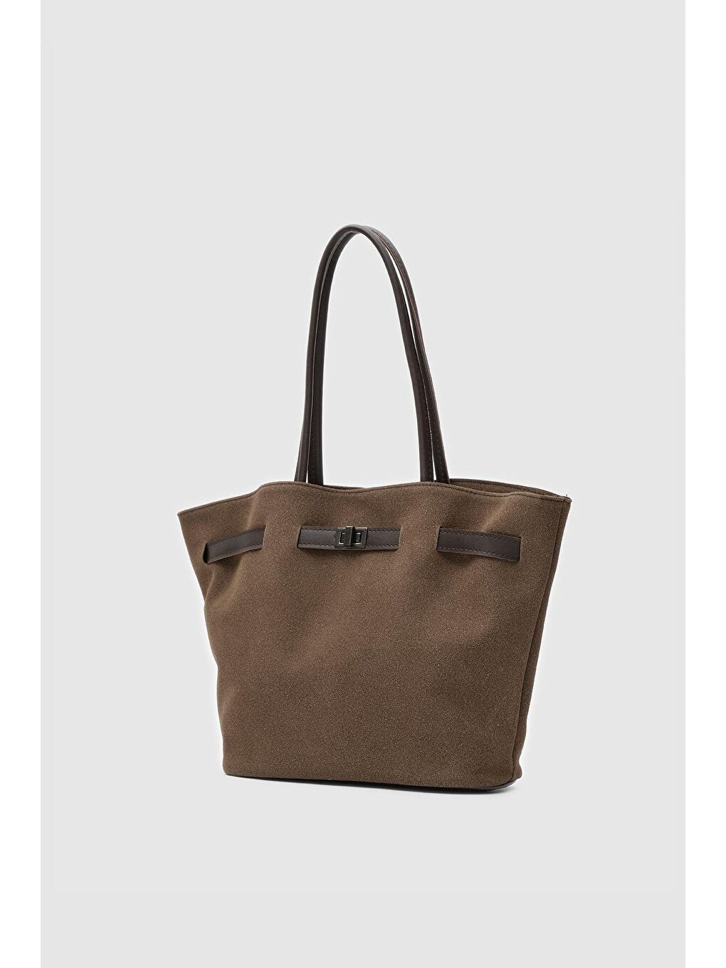 Kahverengi Versay Süet Omuz Çantası Acı Kahve-1