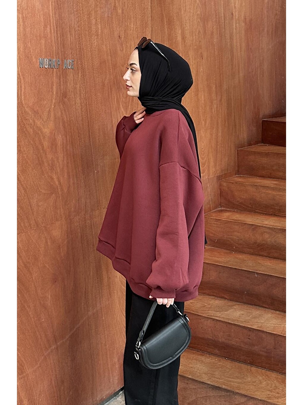 Oversize Sweatshirt Bordo-1