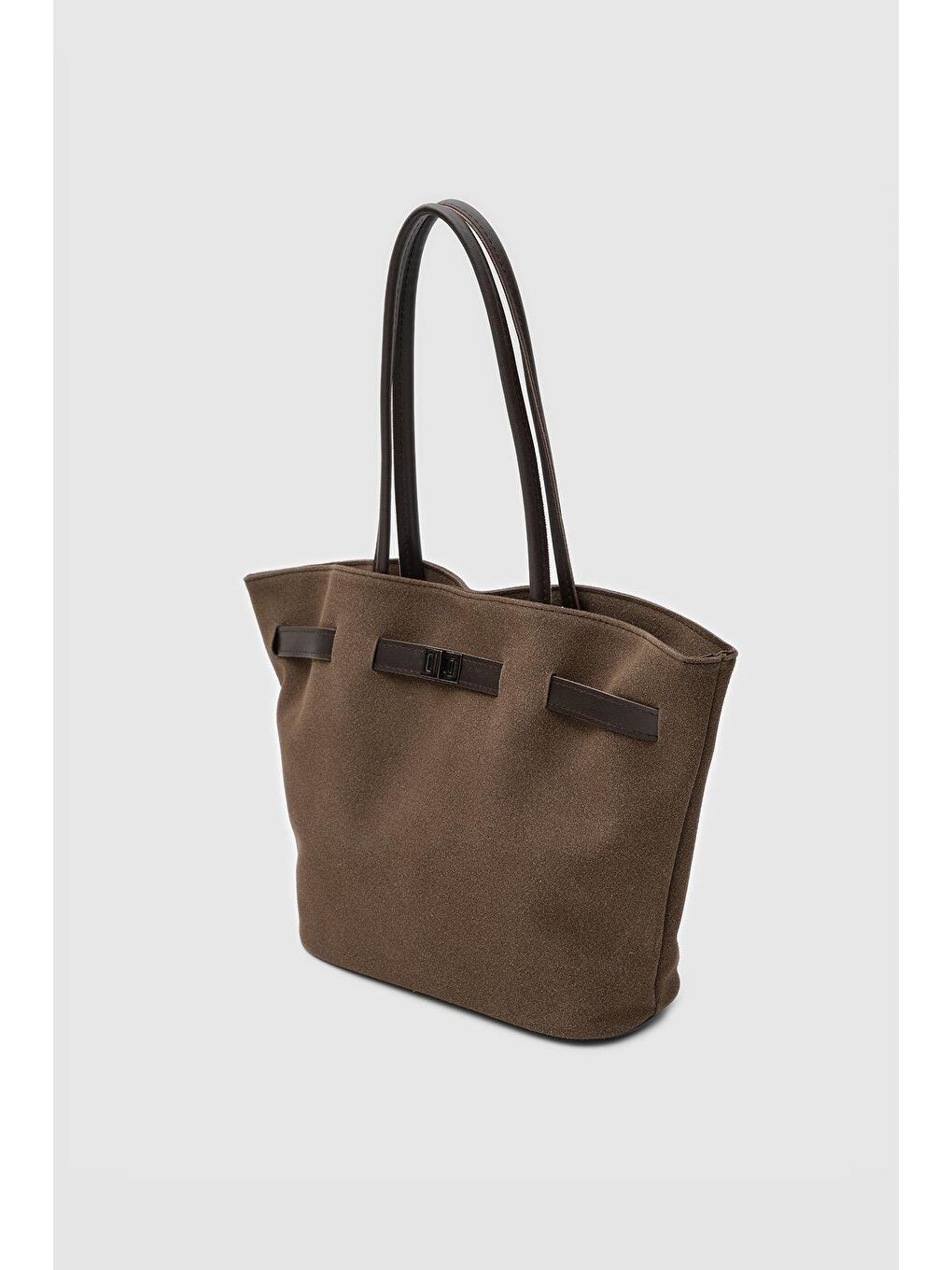 Kahverengi Versay Süet Omuz Çantası Acı Kahve-2