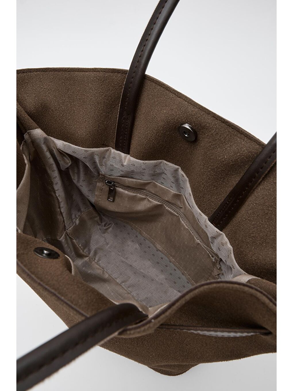 Kahverengi Versay Süet Omuz Çantası Acı Kahve-3