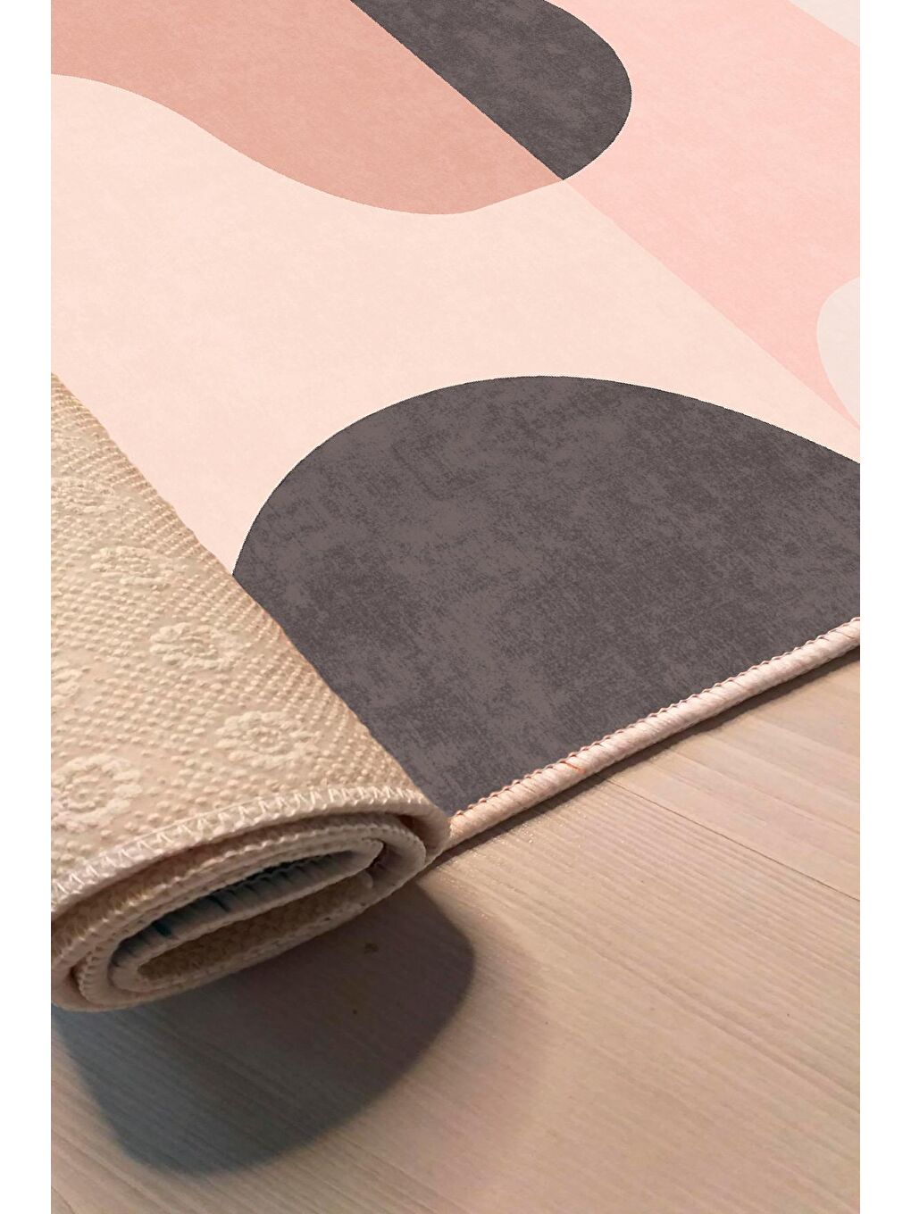 Pembe Dekoratif Özel Tasarım Modern Halısı 180x280 cm-4