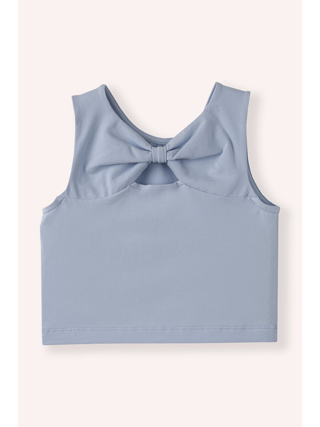 Kız Çocuk Fiyonk Detaylı Atlet Mavi-2