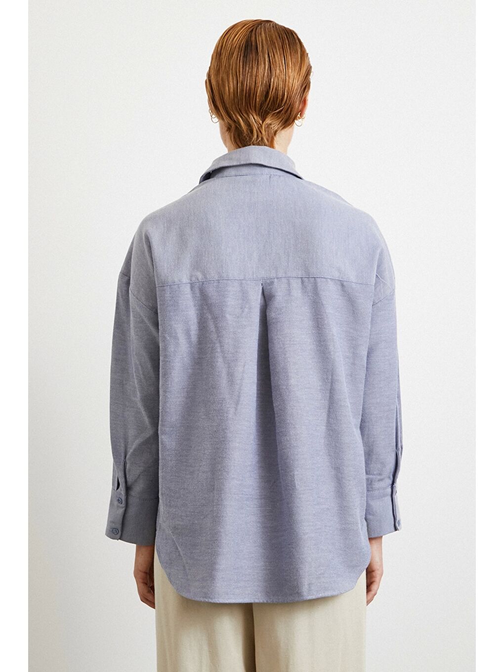 Robalı Klasik Gömlek Koyu Lacivert-5