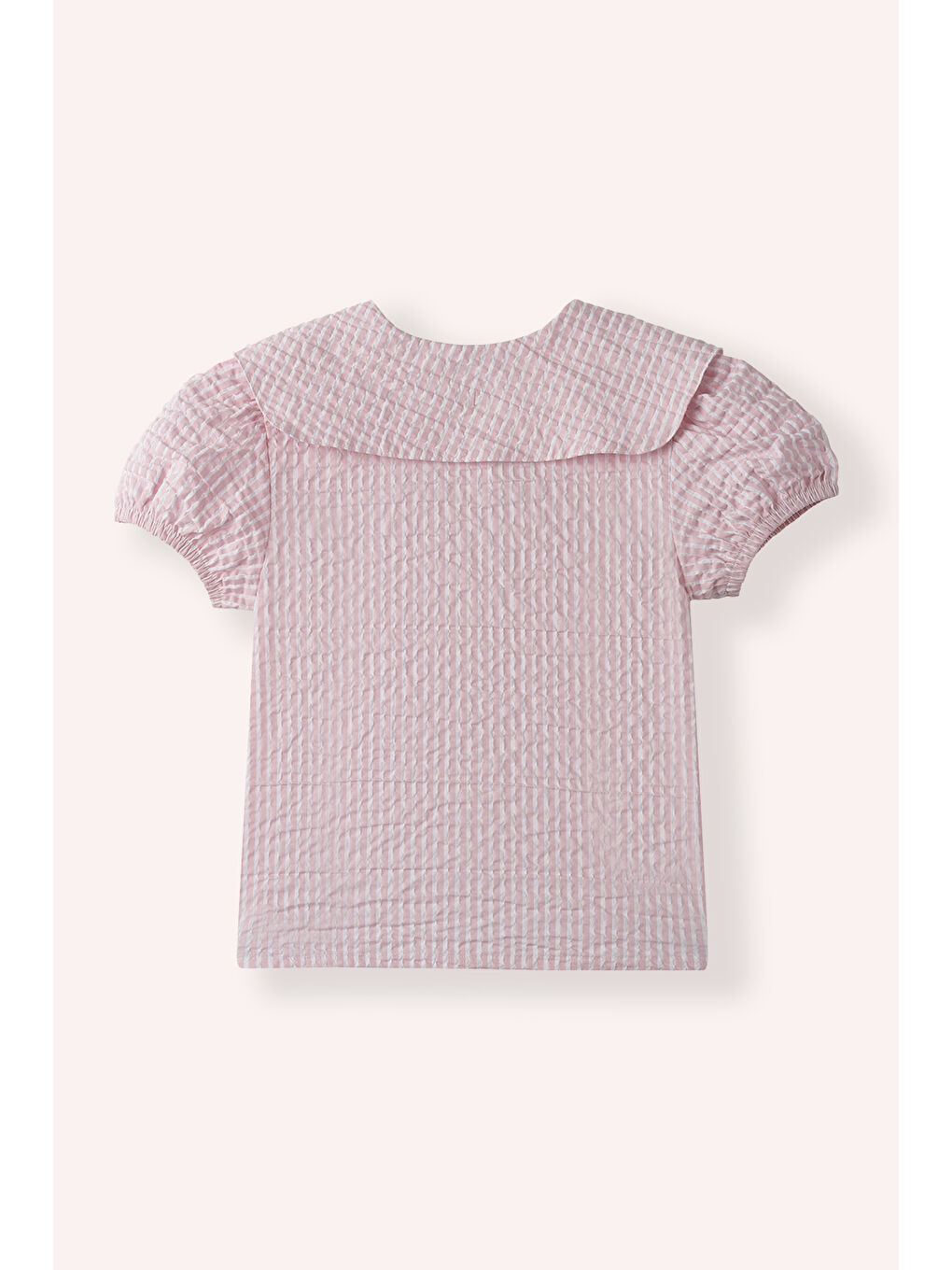 Kız Çocuk Geniş Yakalı Gömlek Pembe-2