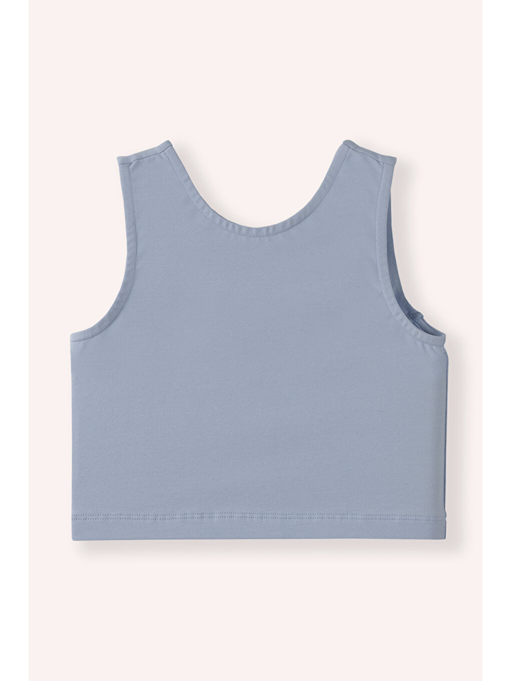 Kız Çocuk Fiyonk Detaylı Atlet Mavi
