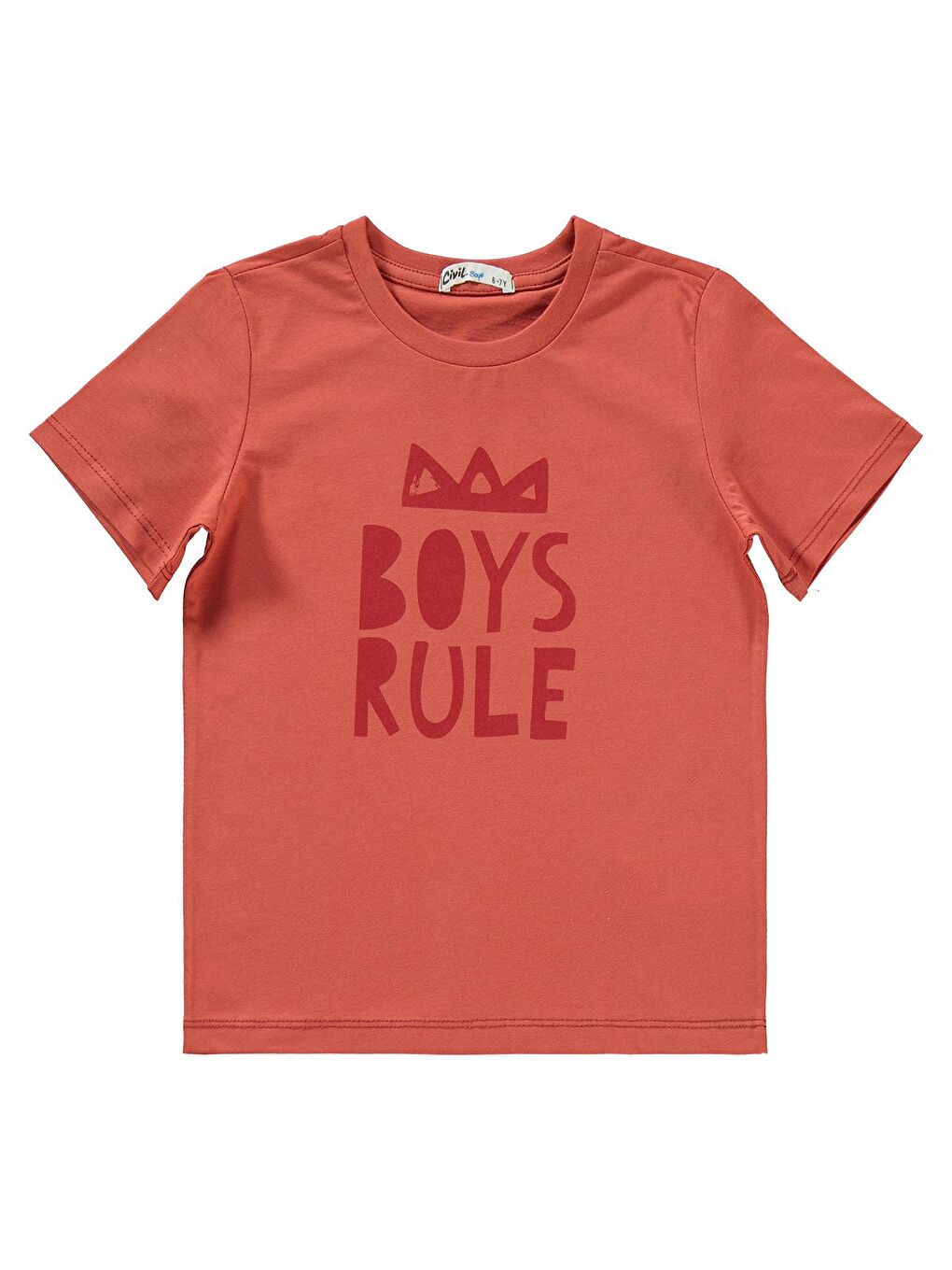 Kahverengi Boys Erkek Çocuk Pijama Takımı 6-9 Yaş Kiremit-1