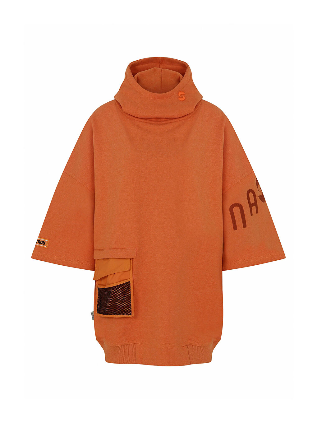 Turuncu Rakbu Unisex Oversize Hoodie Sweat   Damask