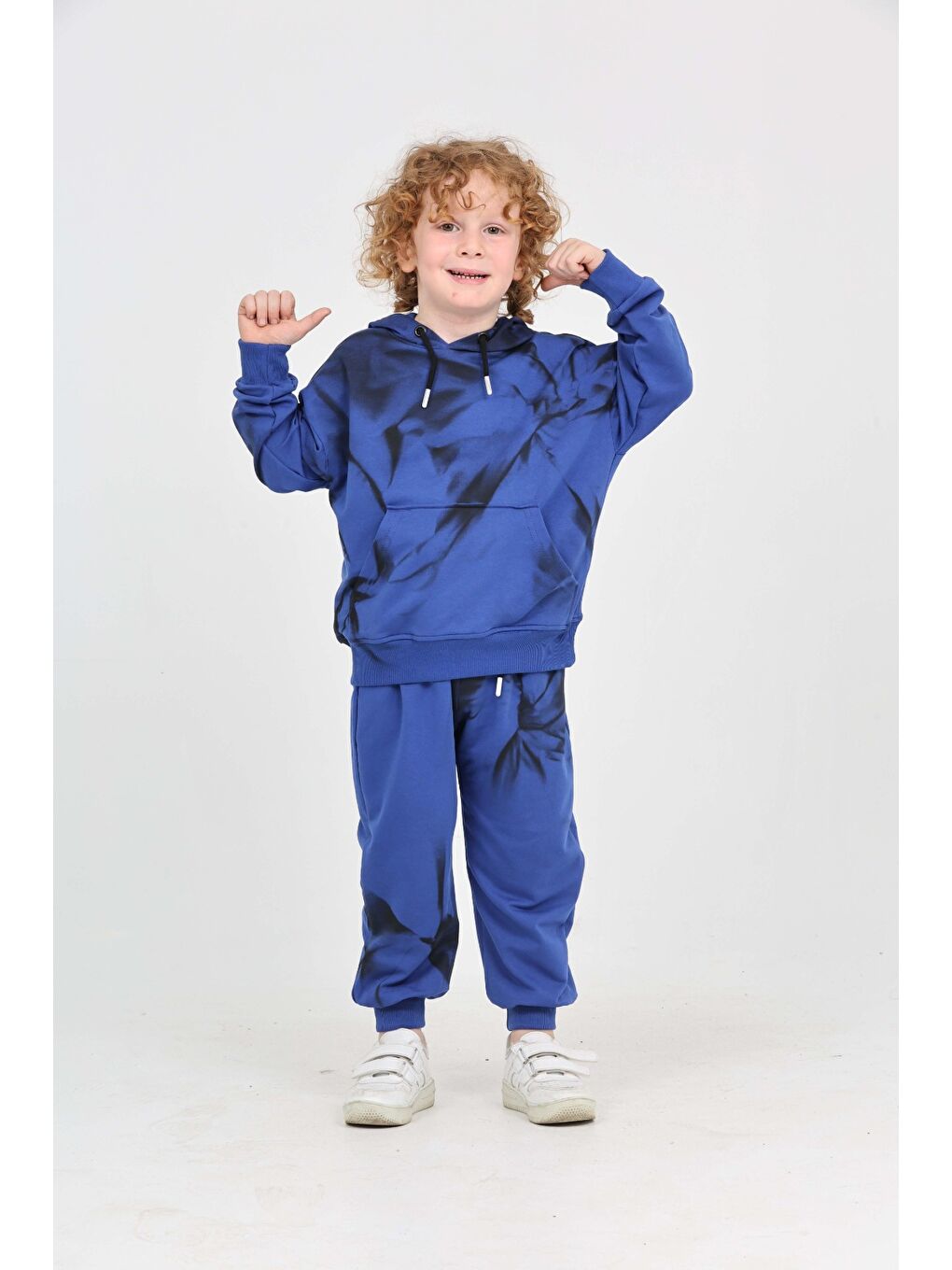 Mavi Erkek Çocuk Hype Baskılı Eşofman Takım-2