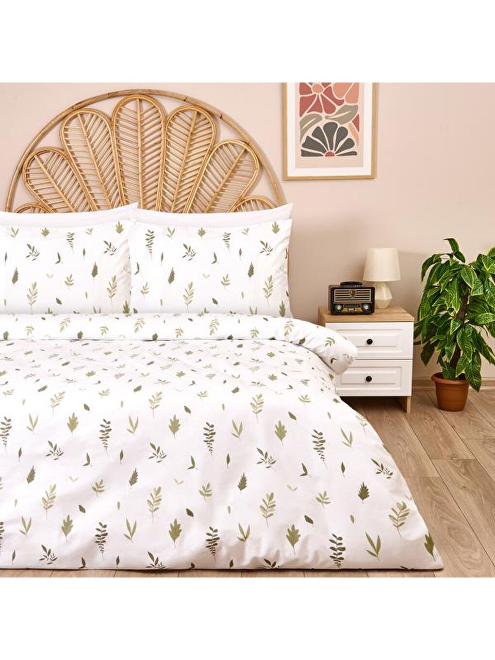 Soft Tluka Çift Kişilik Nevresim Takımı - Beyaz