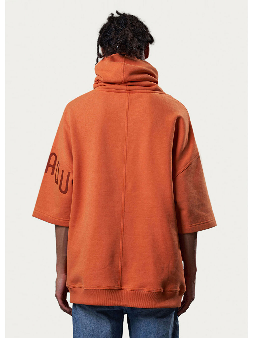 Turuncu Rakbu Unisex Oversize Hoodie Sweat   Damask-5