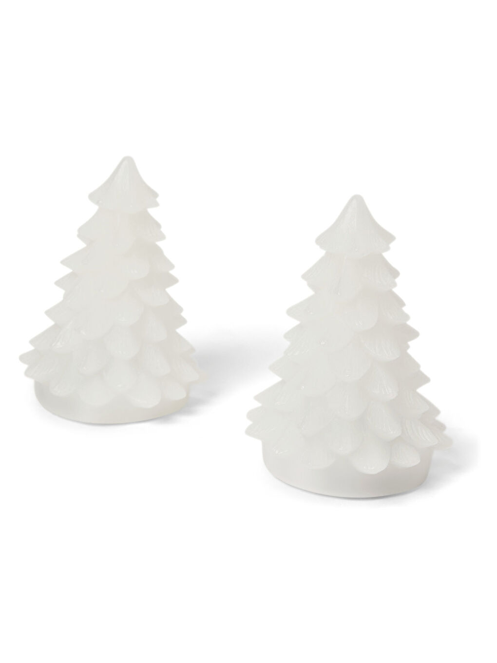 Renksiz LED Yılbaşı Ağacı, Gerçek Mum, 2li-1