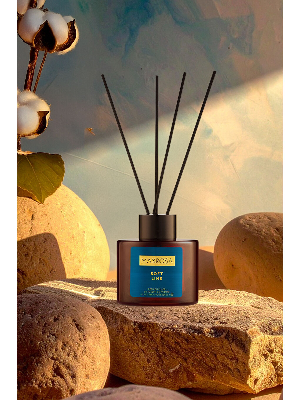 Karışık Maxrosa Soft Line Reed Diffuser Çubuklu Oda Kokusu 100 ml-4