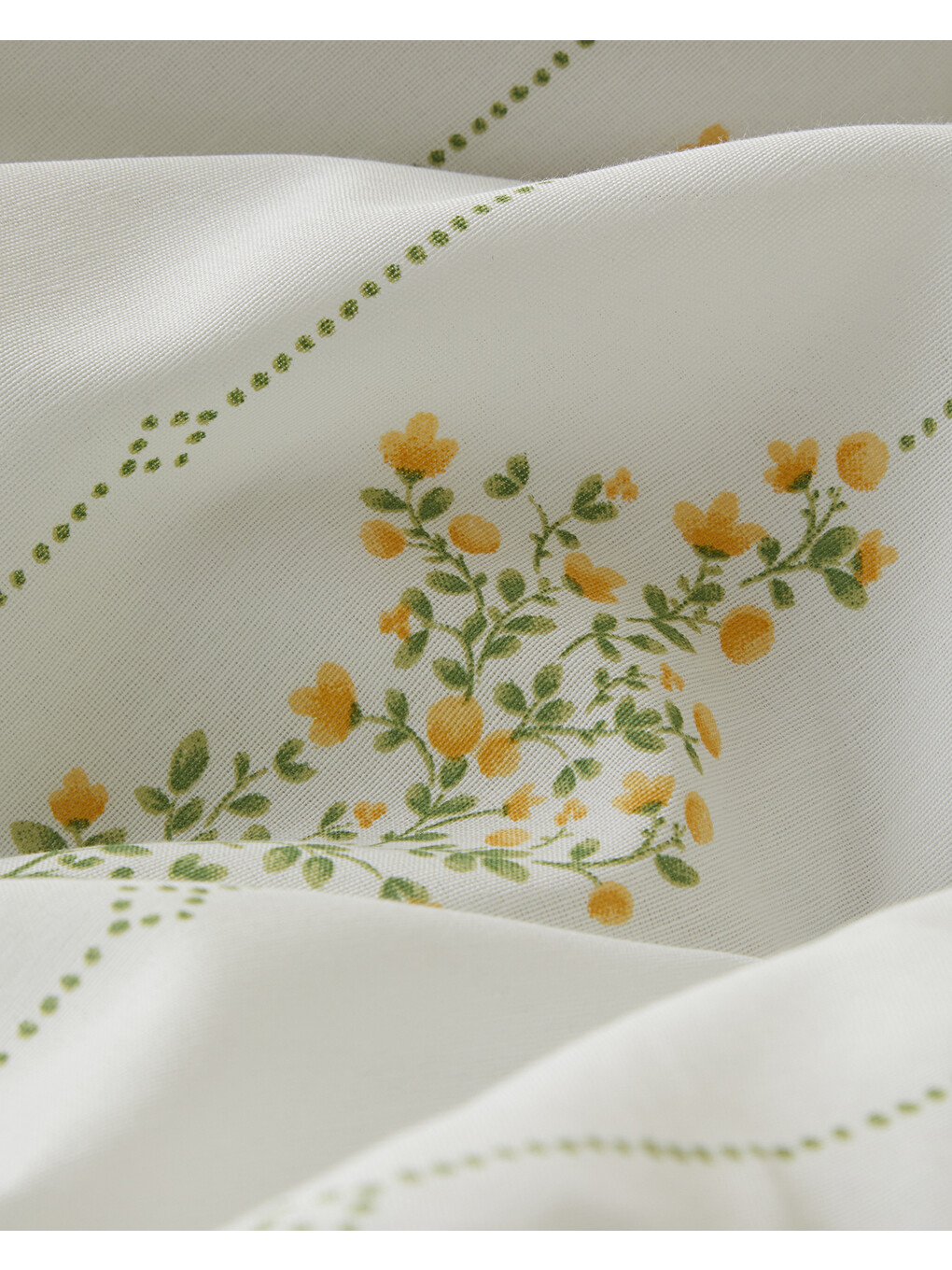 Delicate Bloss Pamuklu Çift Kişilik Nevresim Seti 200x220 Cm Sarı-yeşil-4