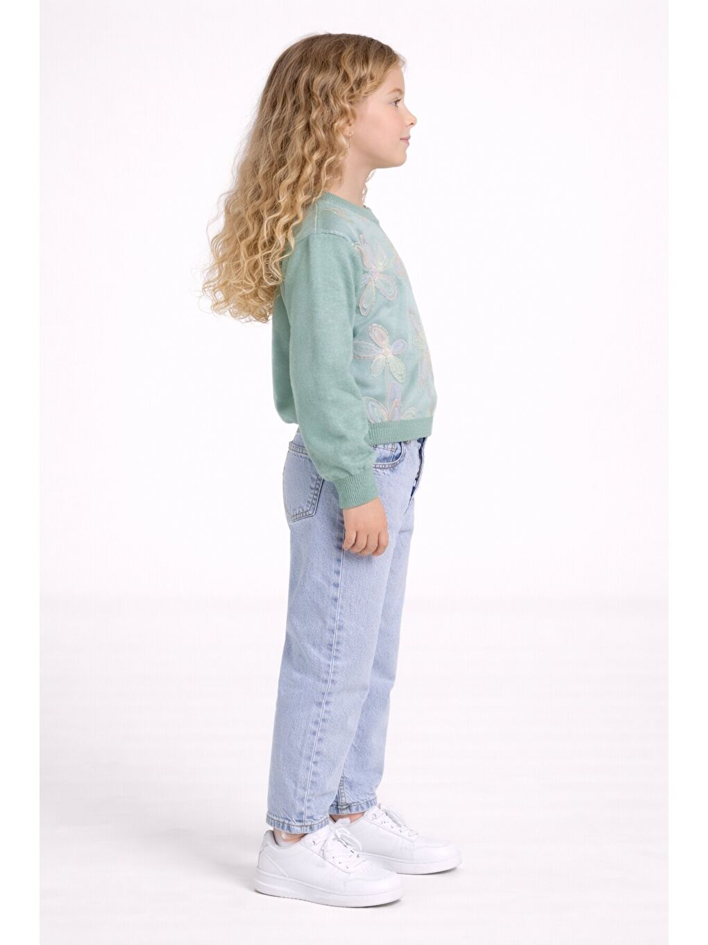 Yeşil Zambak Kazak Ve Mavi Jean Takım-1