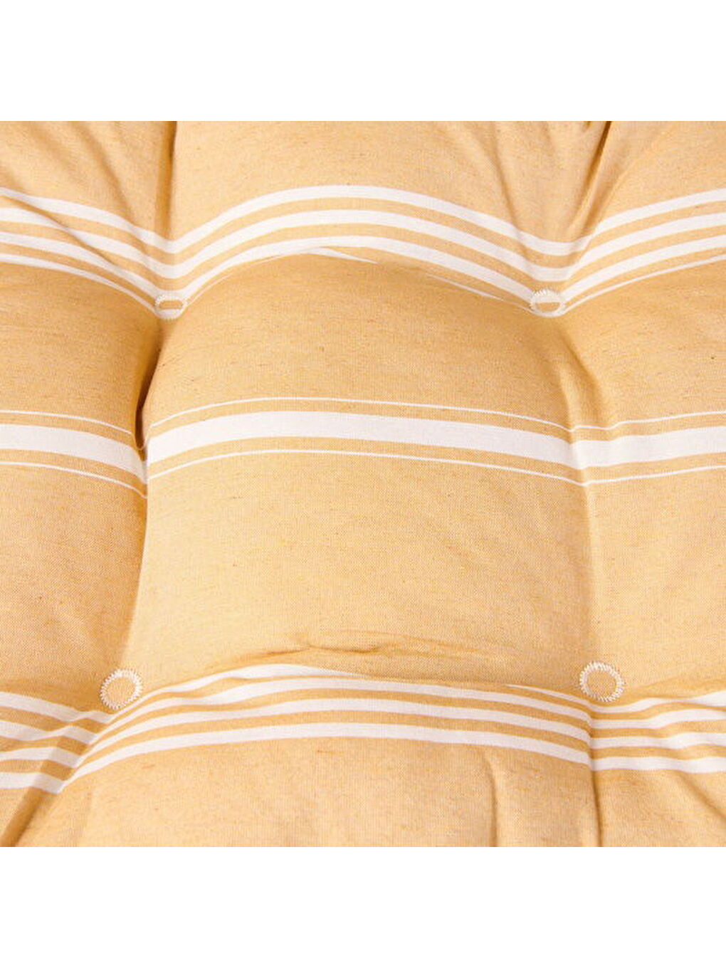 Sarı Soft Sun Madness Sandalye Minderi - Hardal / Ekru - 43x43 cm-3