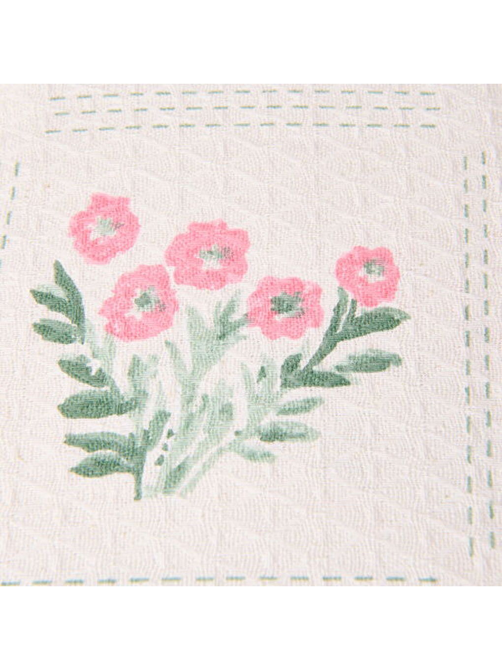 Soft Folky Çift Kişilik Pike Takımı - Beyaz / Pembe-2