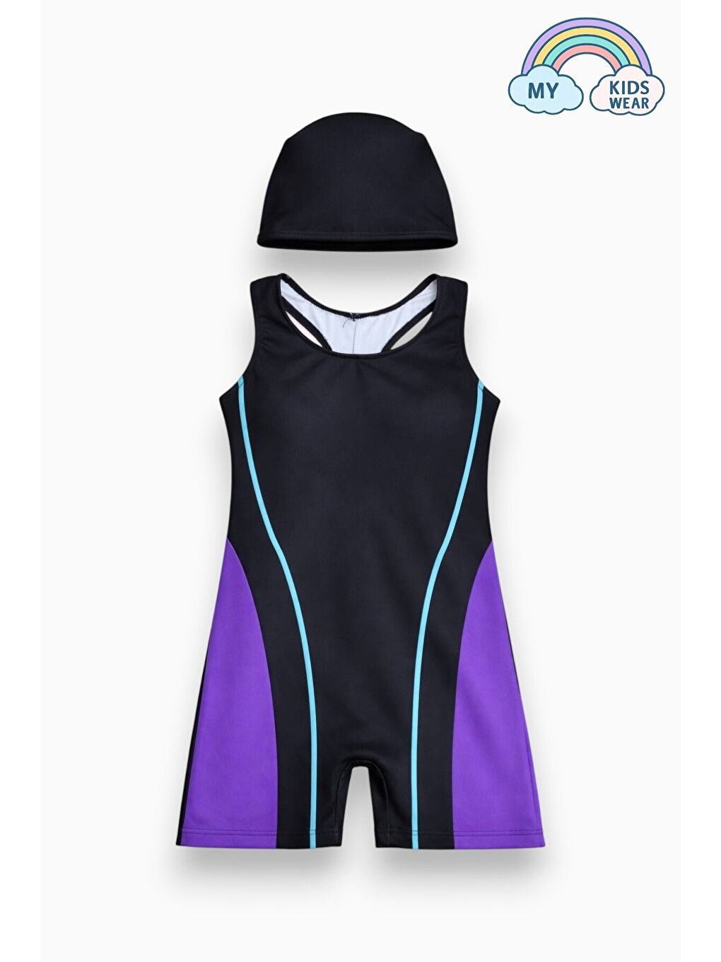 Beyaz Kız Çocuk Deniz Yüzücü Mayoları 5-16 Yaş 12631