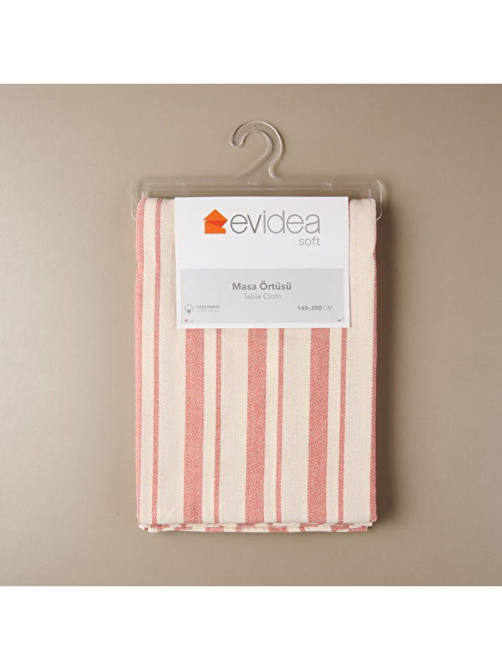 Lila Soft Alno Masa Örtüsü - Ekru / Kiremit - 140x200 cm-2