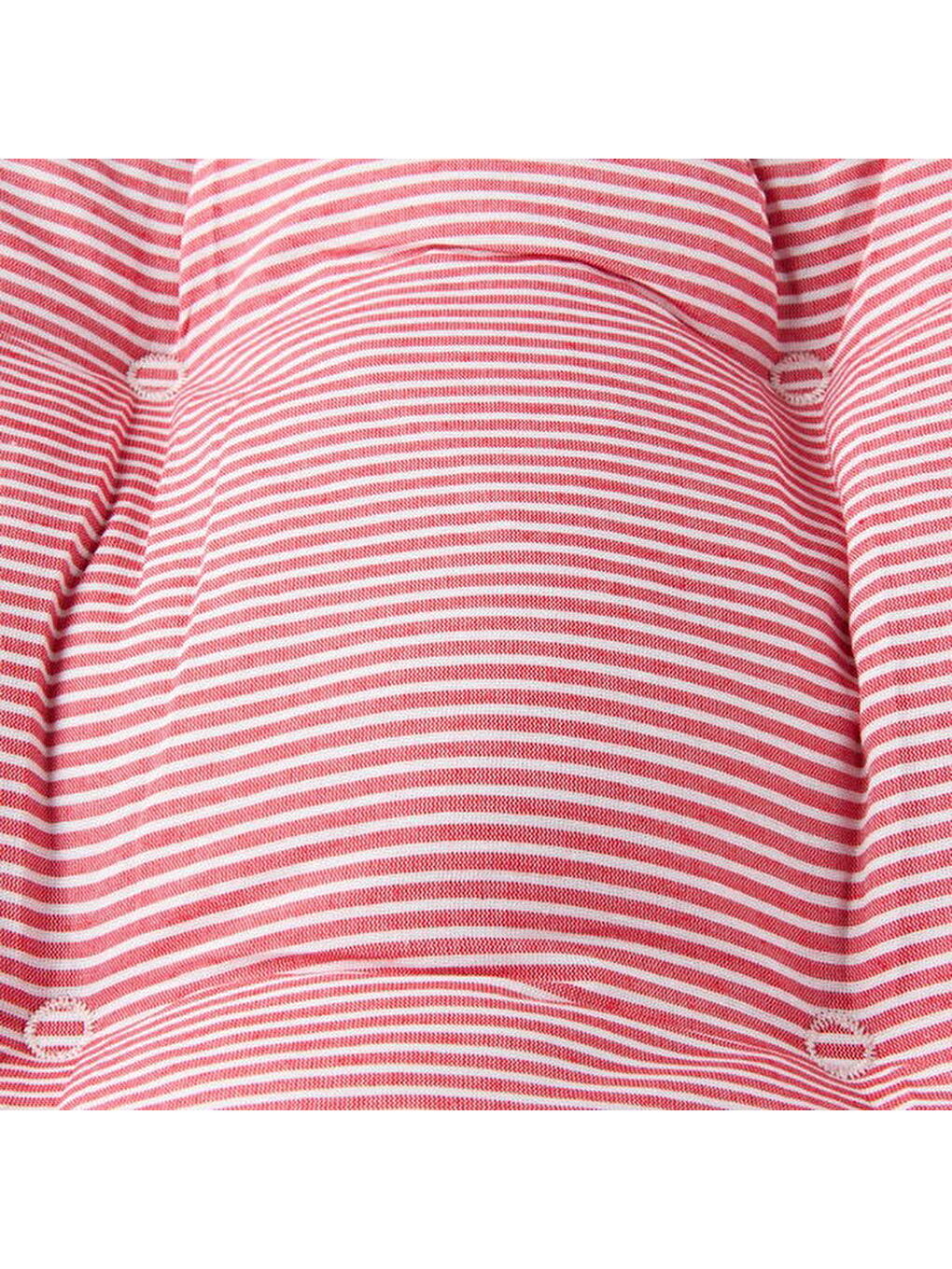 Lila Soft Earthy Hues İnce Çizgili Sandalye Minderi - Ekru / Kırmızı - 43x43 cm-3