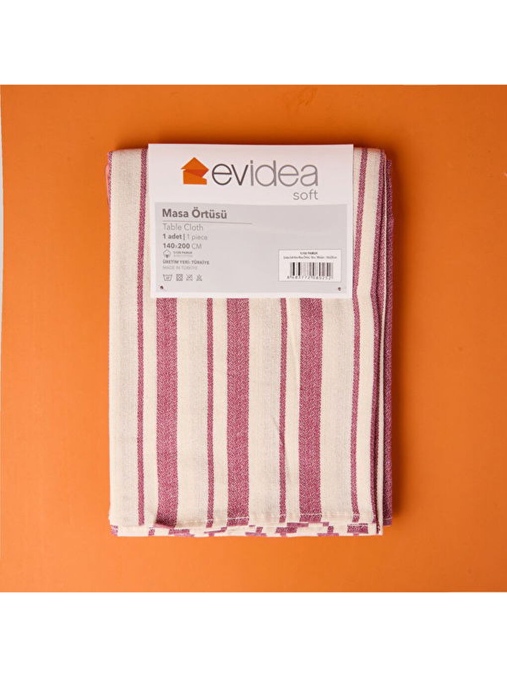 Soft Alno Masa Örtüsü - Ekru / Mürdüm - 140x200 cm-1