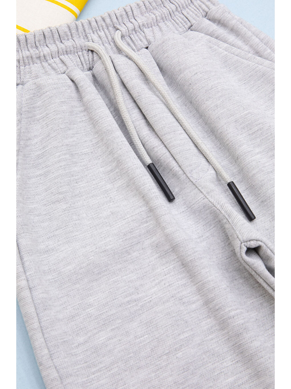 Gri Beli Lastikli Jogger Kumaş Tek Kargo Cepli Erkek Çocuk Şort 21154-3