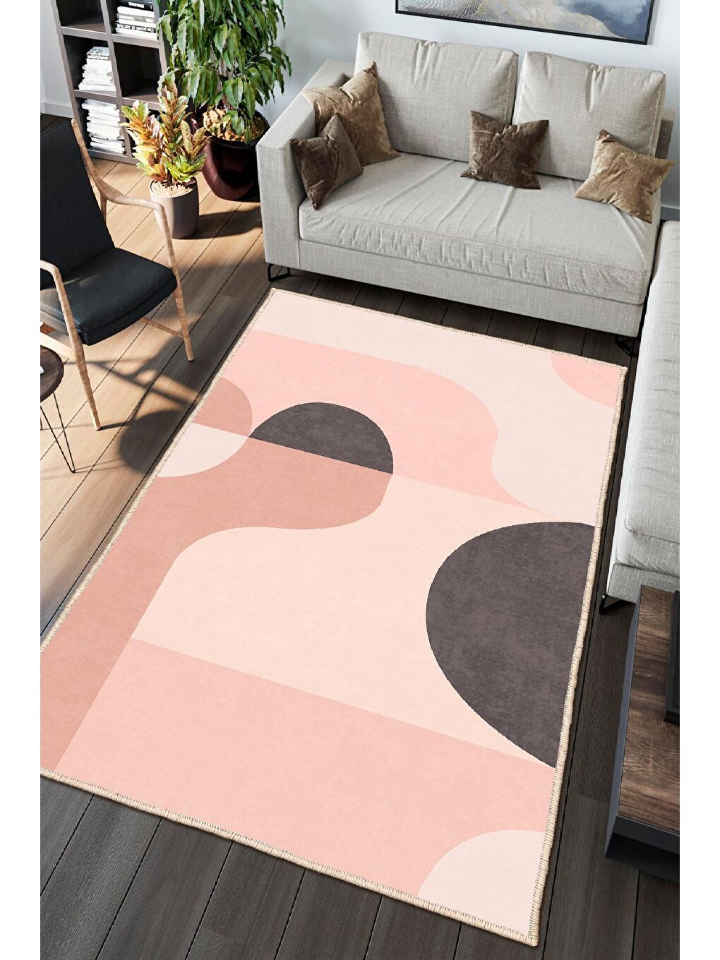 Homefesto Pembe Dekoratif Özel Tasarım Modern Halısı 120x180 cm - 1