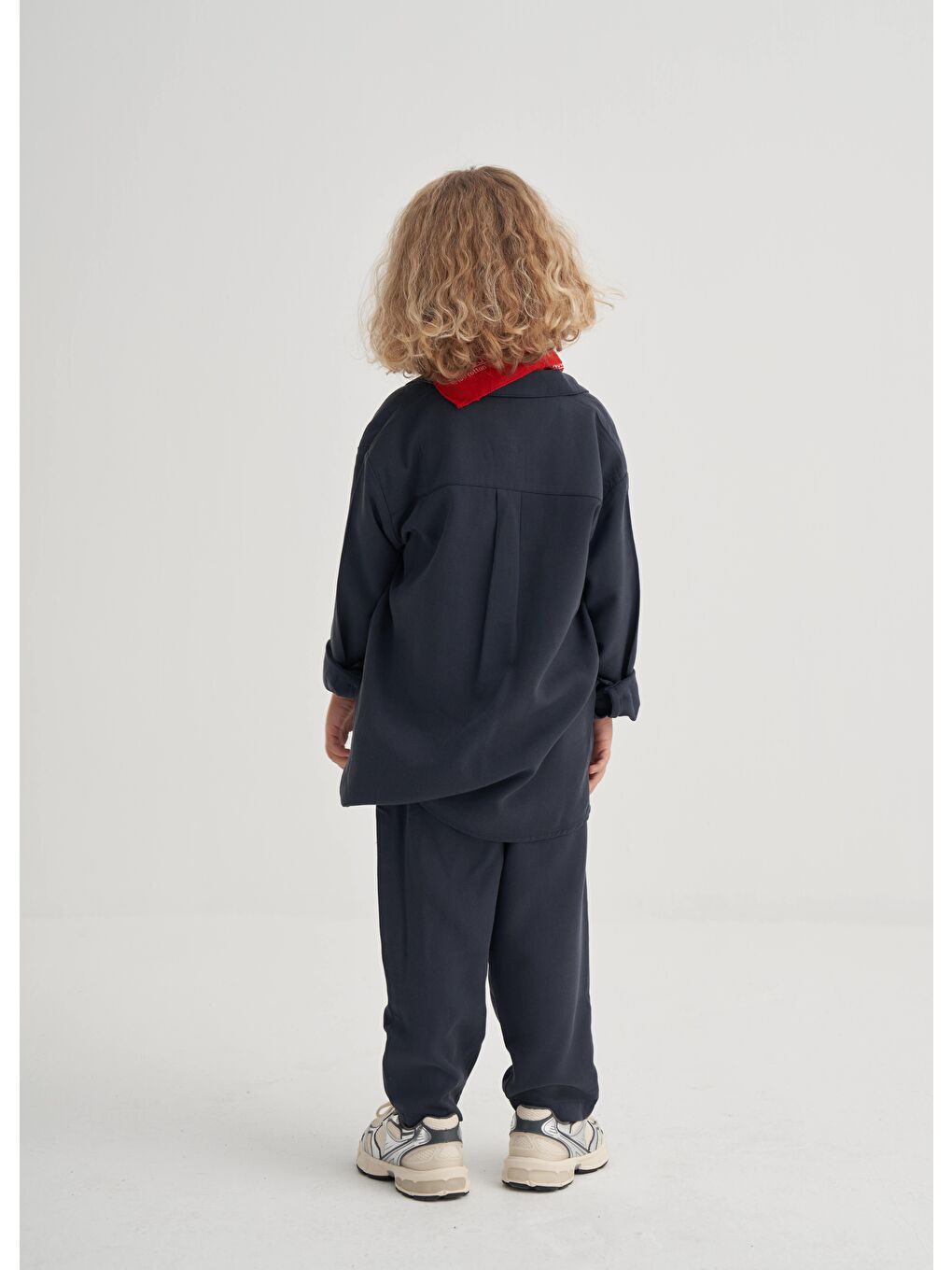 Gömlekli Lyocell Takım 2-7 Yaş Lacivert-1