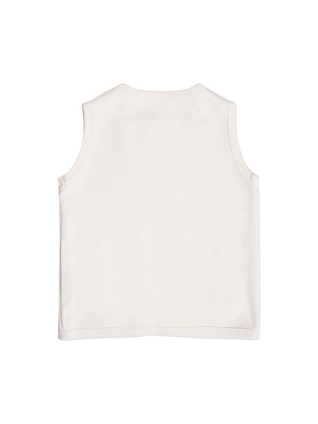Beyaz Zürafa Figürlü Unisex Bebek Yelek-5