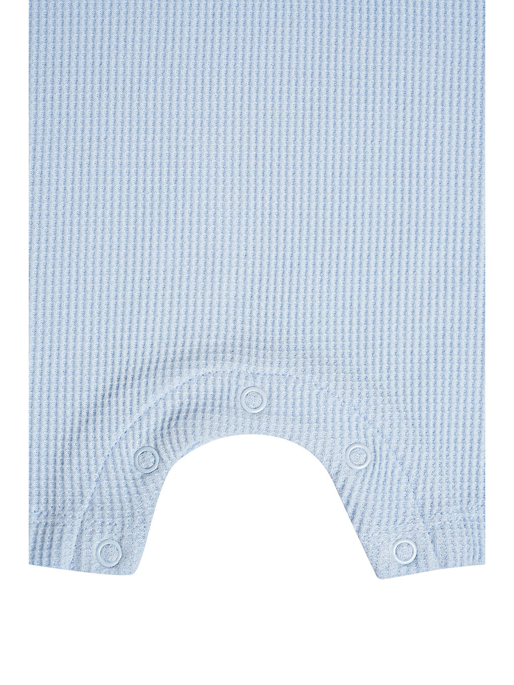 Mavi Waffle Kumaş Aslan Figürlü Erkek Bebek Tulum-4