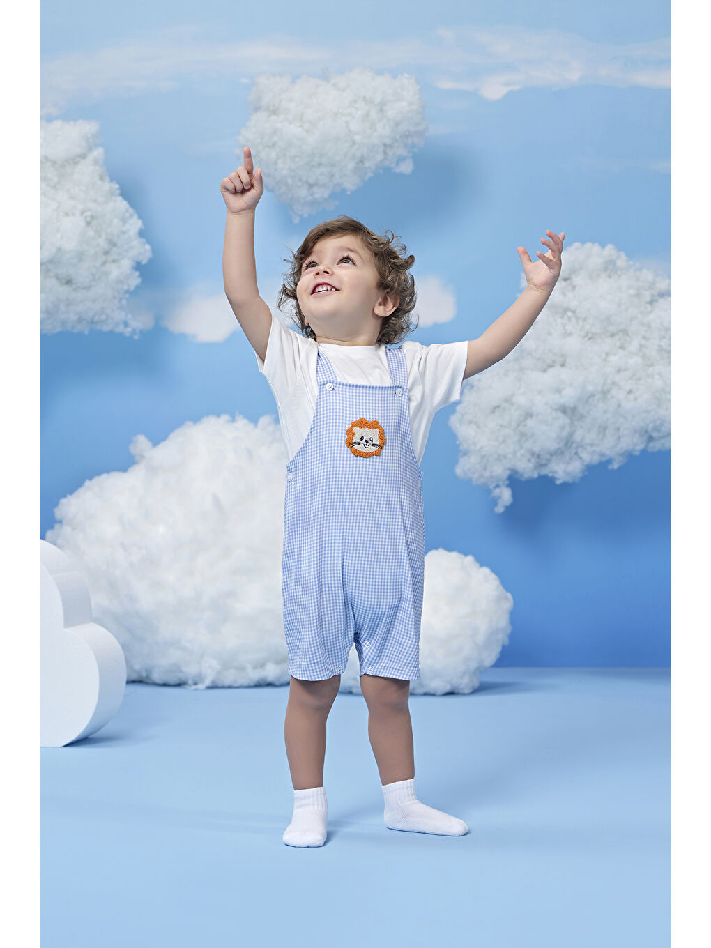 Karışık Pötikareli Erkek Bebek Tulum İkili Set-1