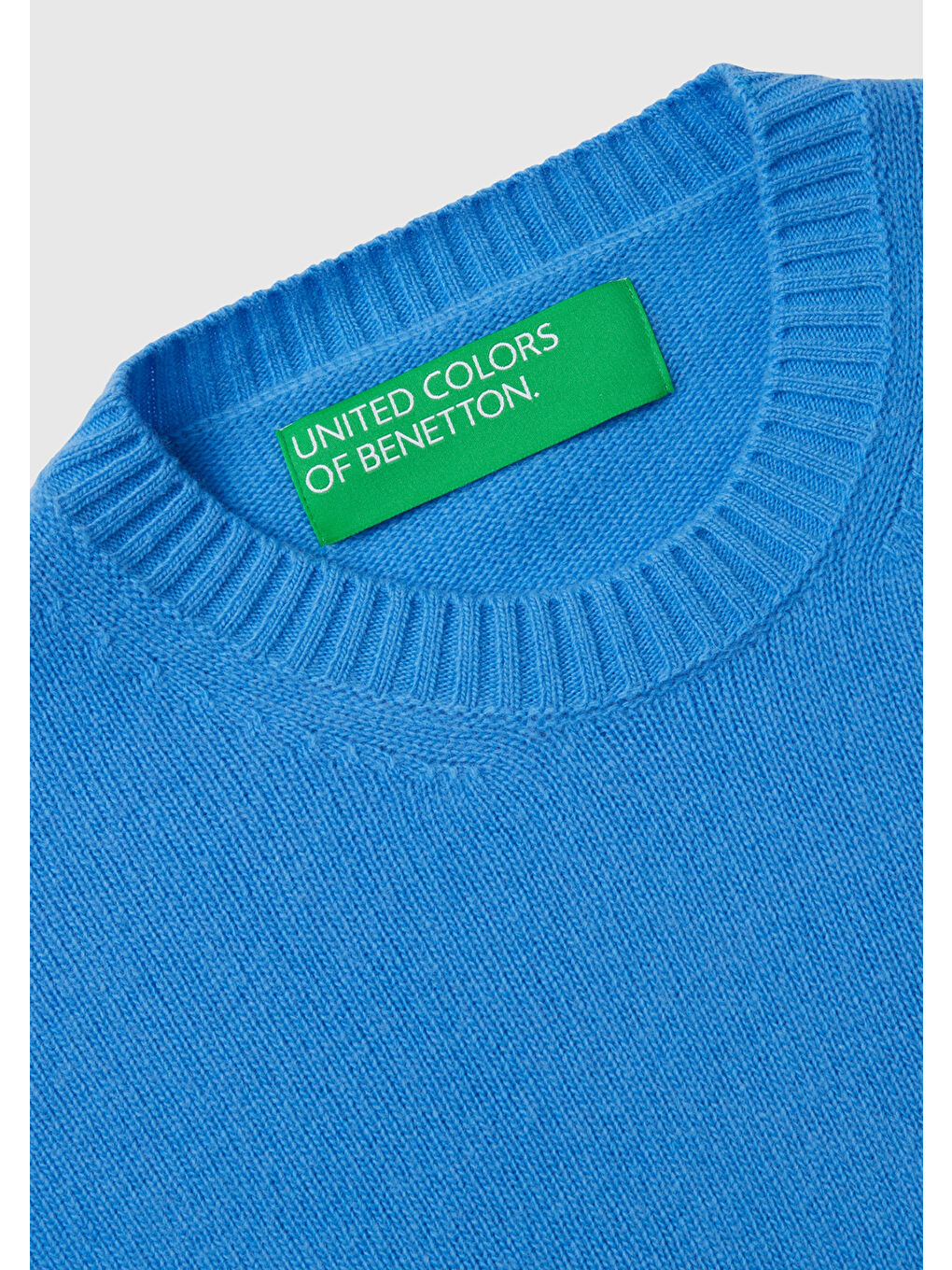 Kadın Havacı Mavi Yün Karışımlı Boxy Fit Kazak-5