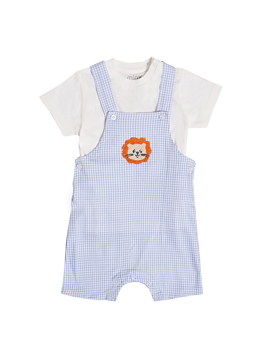 Karışık Pötikareli Erkek Bebek Tulum İkili Set-3