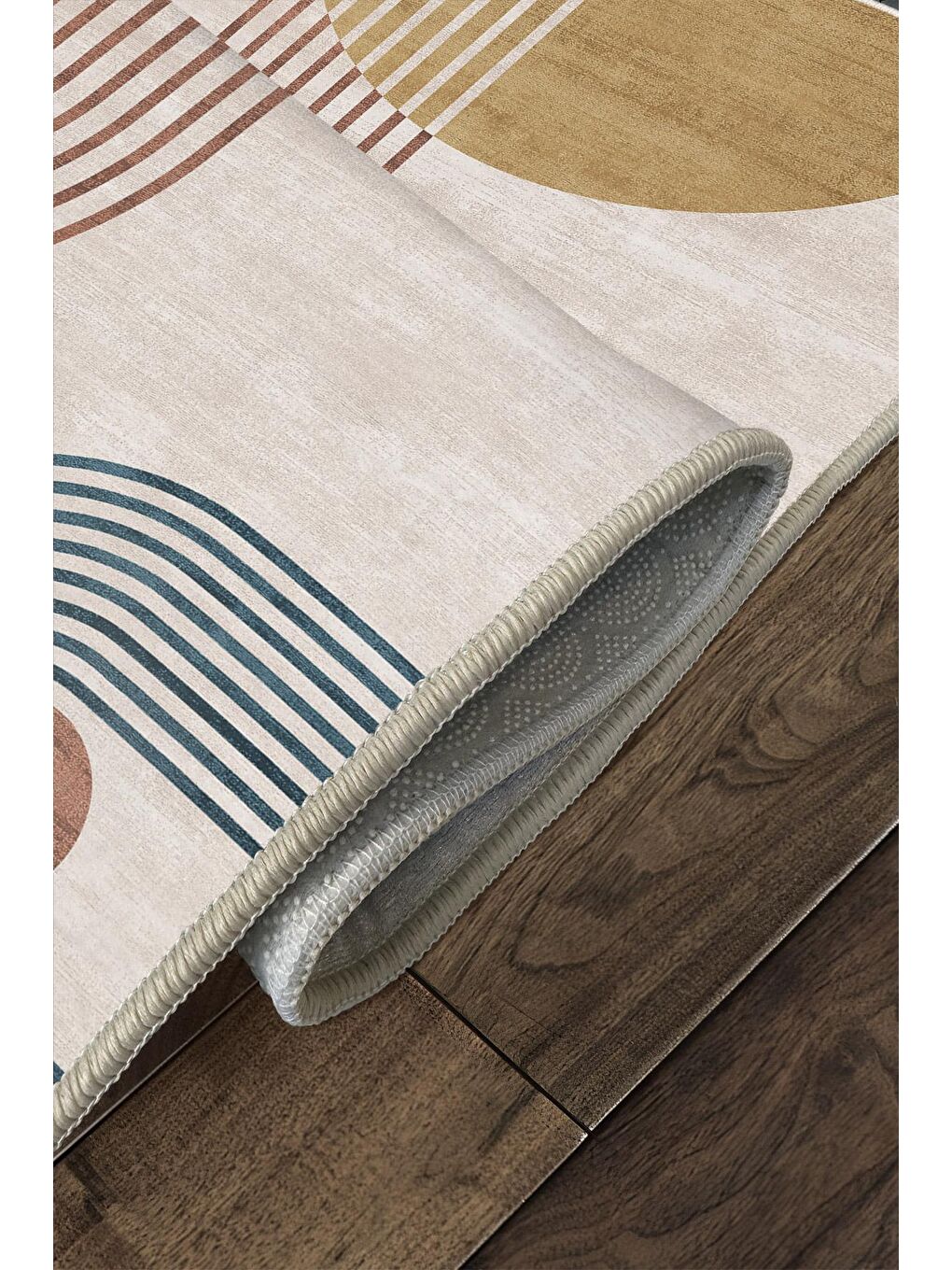 Ekru Özel Tasarım, Kaymaz Taban, İnce, Yıkanabilir, Modern Halı WOOKECE1516 160x230-4