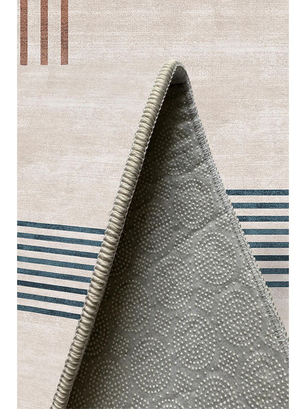 Ekru Özel Tasarım, Kaymaz Taban, İnce, Yıkanabilir, Modern Halı WOOKECE1516 160x230-5