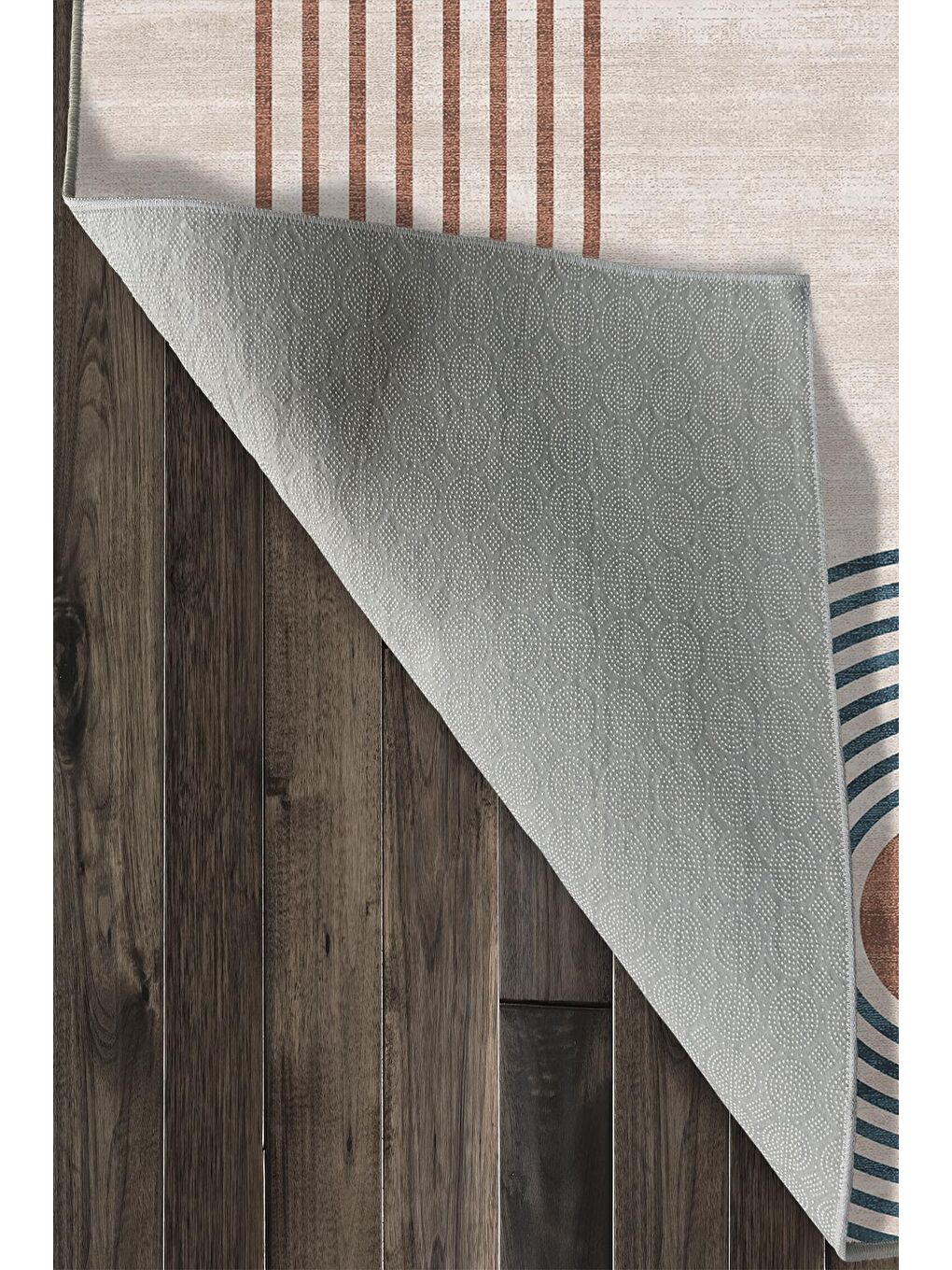 Ekru Özel Tasarım, Kaymaz Taban, İnce, Yıkanabilir, Modern Halı WOOKECE1516 160x230-6