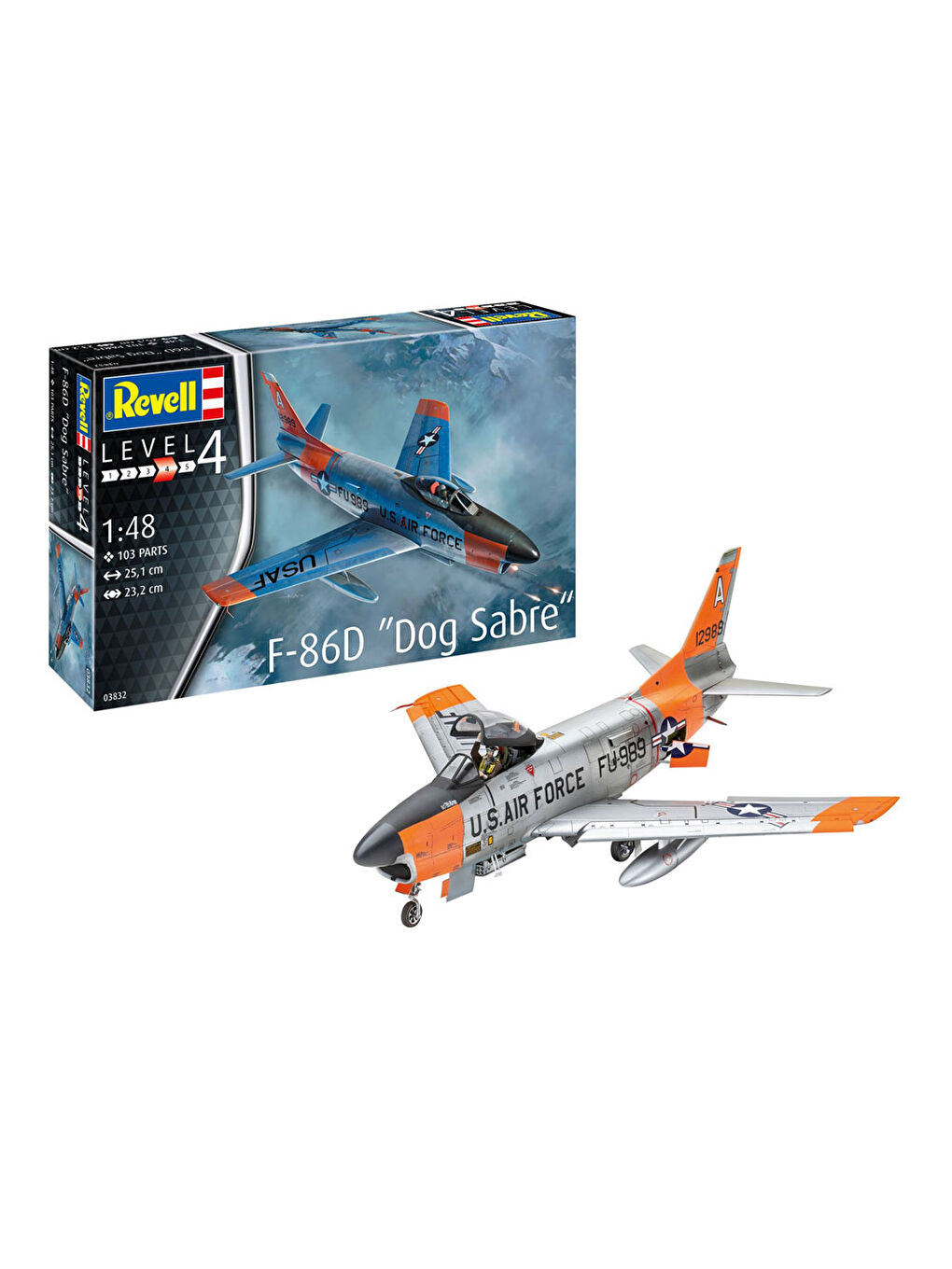 Revell Renksiz Model Set Uçak F-86D Dog Sabre 63832