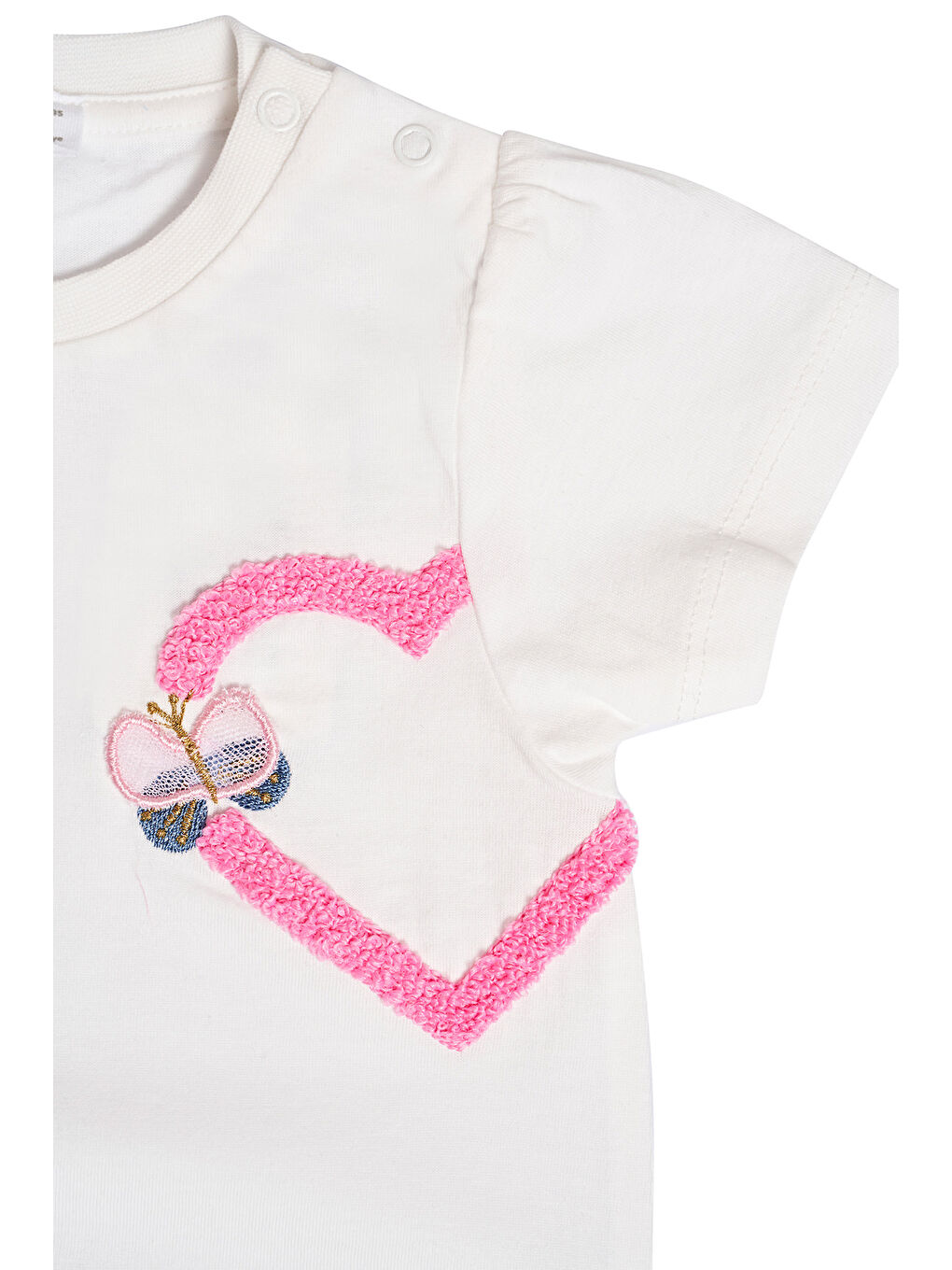 Karışık Kalp Desenli Tişört- Tütü Etekli  Kız Bebek 2'li Set-7