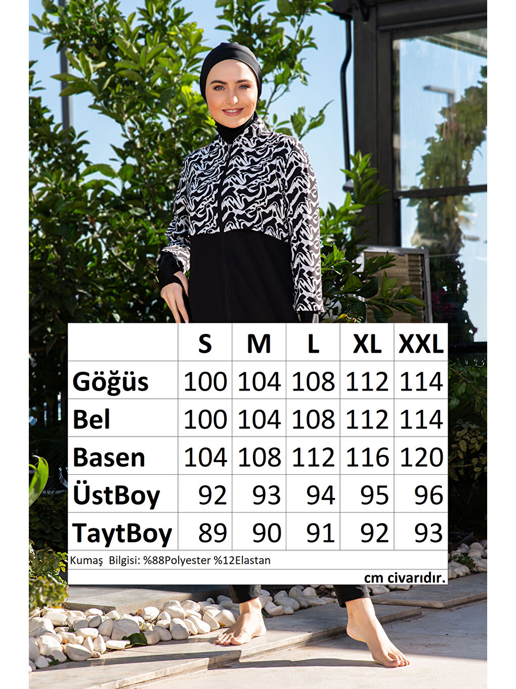 Remsa Tam Kapalı Tesettür Mayo 25217-3 Siyah - 2