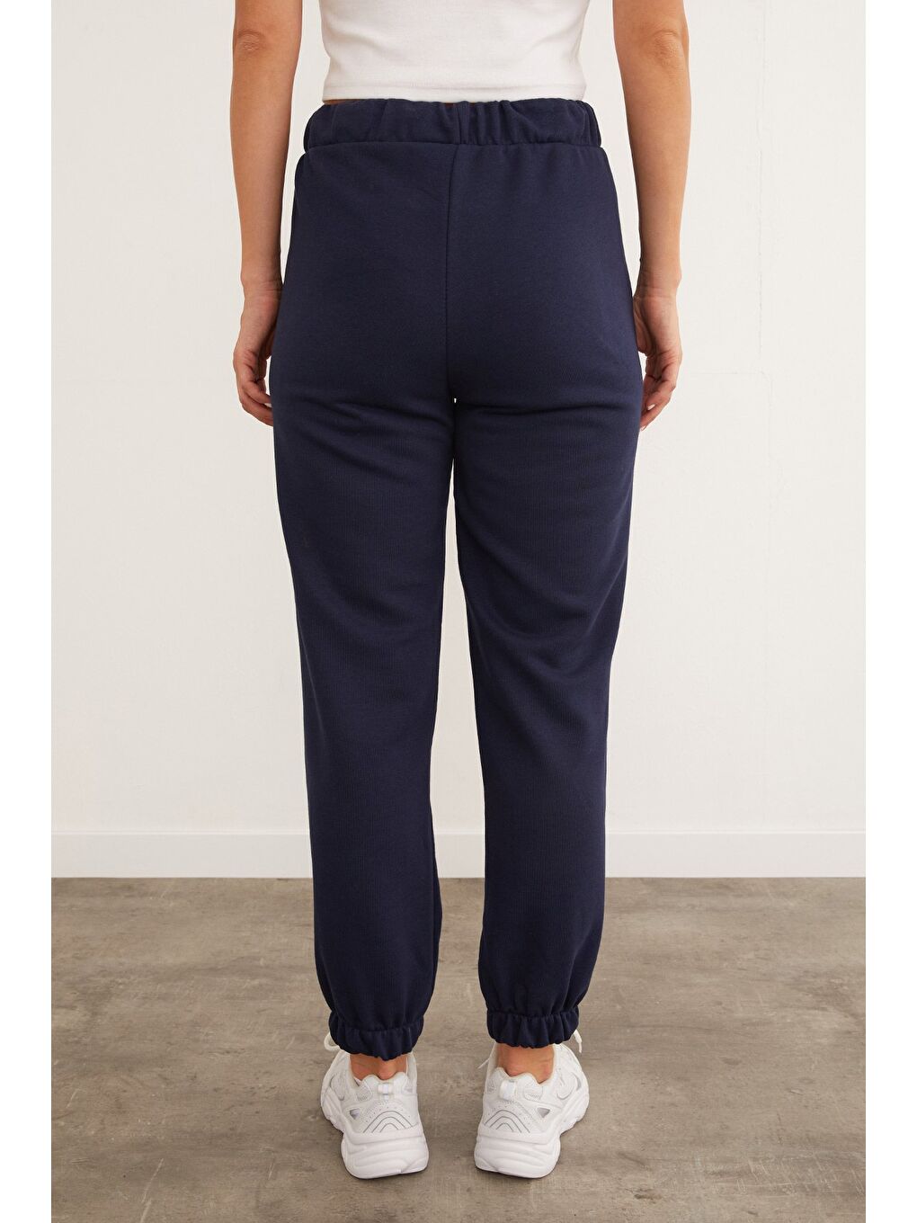 Lacivert Beli Bağlamalı Jogger Eşofman Altı-3