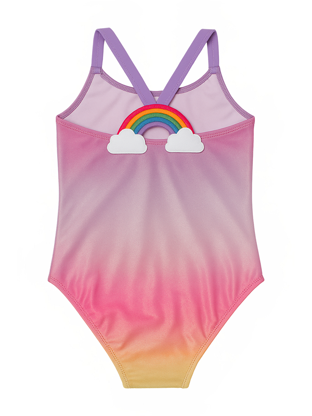 Karışık Kız Çocuk Sırt Detaylı Mayo Çok Renkli-1